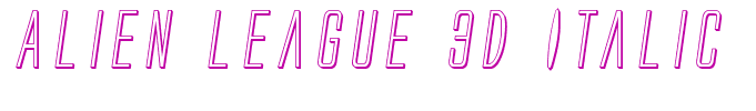 Alien League 3D Italic Italic